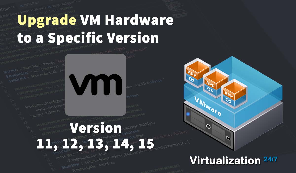 how to upgrade vm version