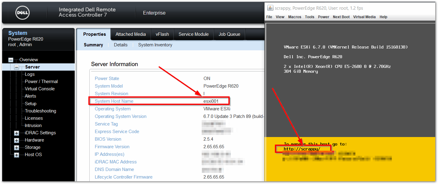 Dell EMC PowerEdge servers are not reporting VMware ESXi 6.5 or 6.7 System Host Name