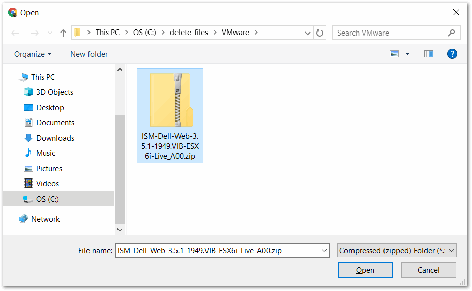 Select Dell iSM file